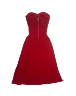 Lipsy Strapless Red Beaded Dress - Image 9