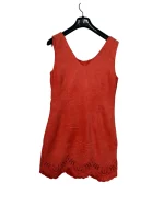 Miss Captain Suede Embroidered Hem Dress - Image 5