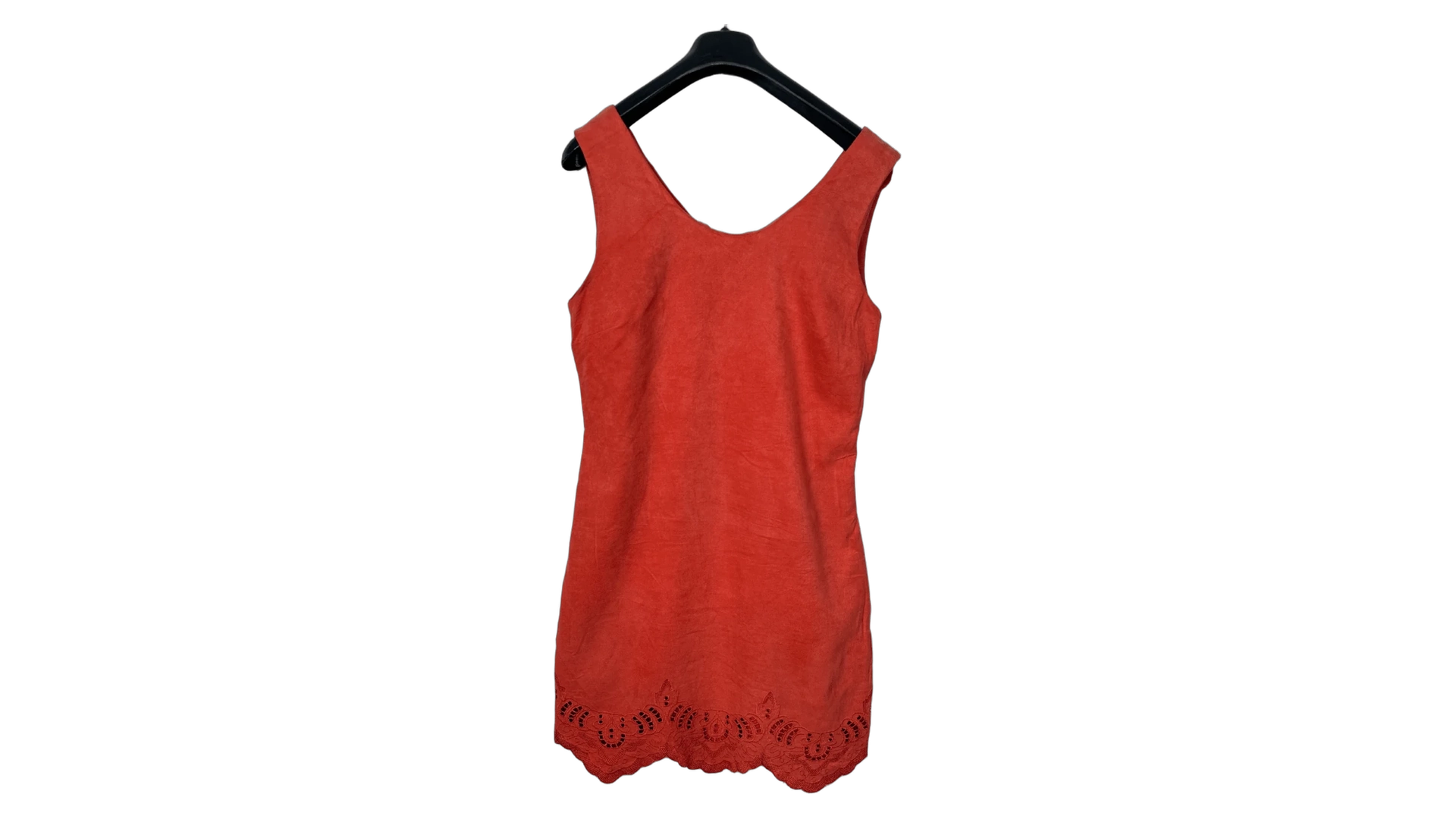 FNK675 Miss Captain Suede Embroidered Hem Dress - Image 1
