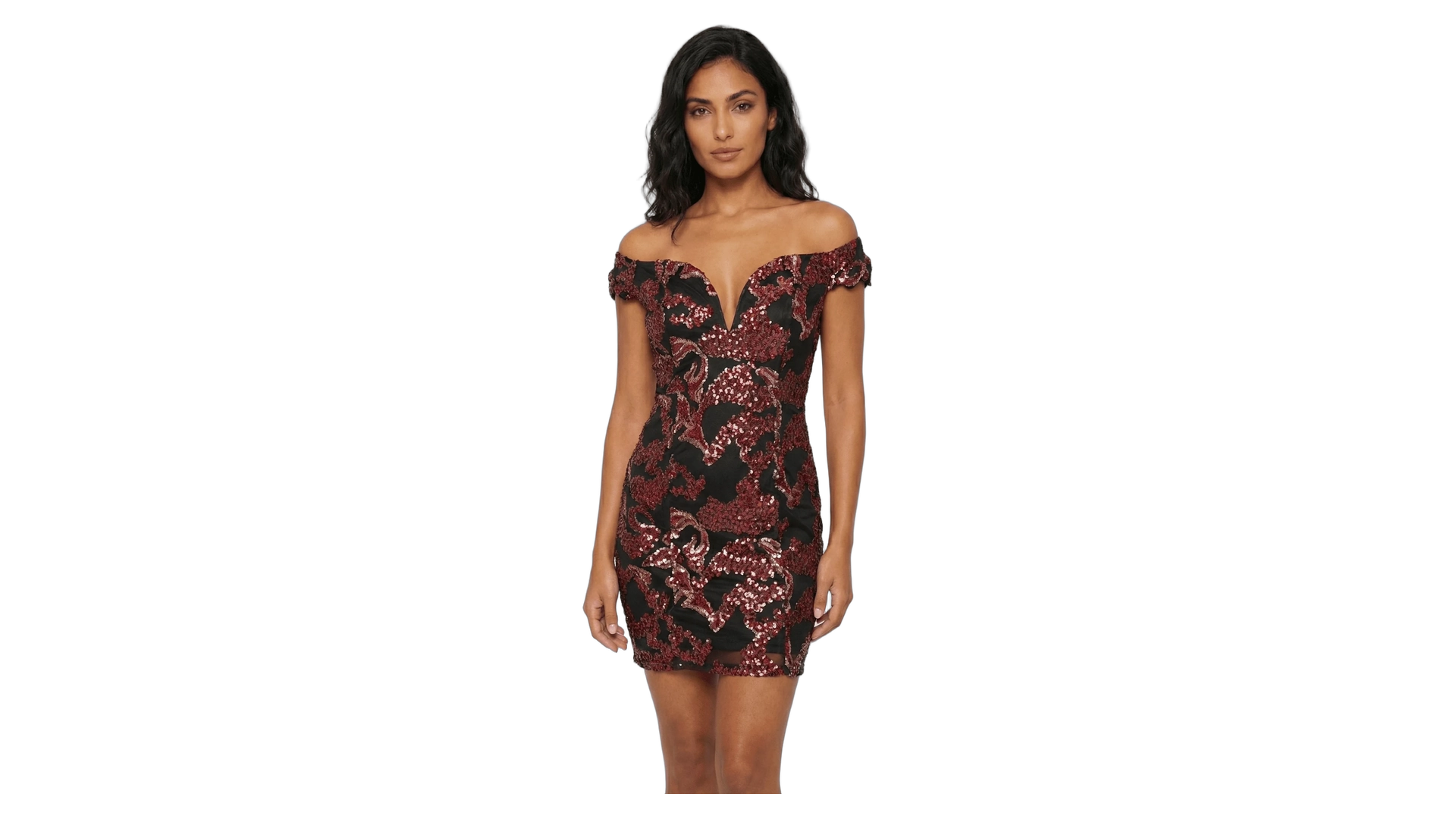 FNK676 Missi London Sequin Dress - Image 1