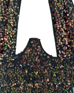 Multicolor Sequin Keyhole Front Halter Dress - Image 7