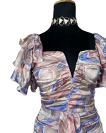 PLT Ruffle Sleeve Ruched Bodycon Dress - US4/ - Image 3