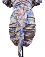 PLT Ruffle Sleeve Ruched Bodycon Dress - US4/ - Image 4