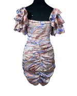 PLT Ruffle Sleeve Ruched Bodycon Dress - US4/ - Image 7