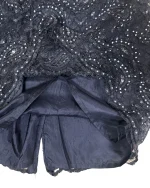Precis Petite Navy Lace & Sequin High-Neck Keyhole Cocktail Dress - Image 5