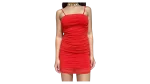 Red Ruched Dress