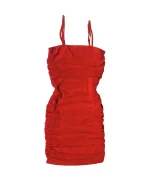 Red Ruched Dress - Image 5
