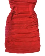 Red Ruched Dress - Image 7