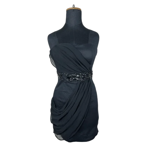 TG Strapless Embellished Waist Cocktail Dress