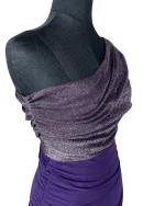 Y2K Jane Norman London One-Shoulder Ruched Dress with Metallic Drape - Image 3