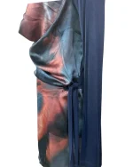 Y2K Laura di Sarpi Abstract Print Cowl Neck Mini Dress - Image 3