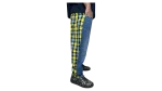 Reclaimed Denim Yellow Checkered Jeans