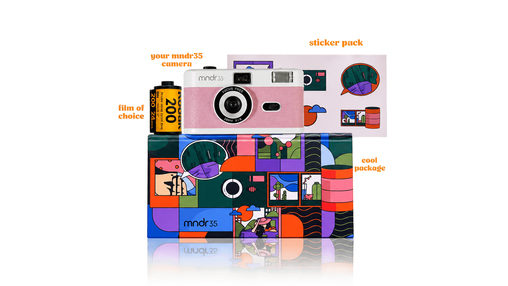 MNDR blush camera bundle Blush Mndr35 Film Camera - Image 1