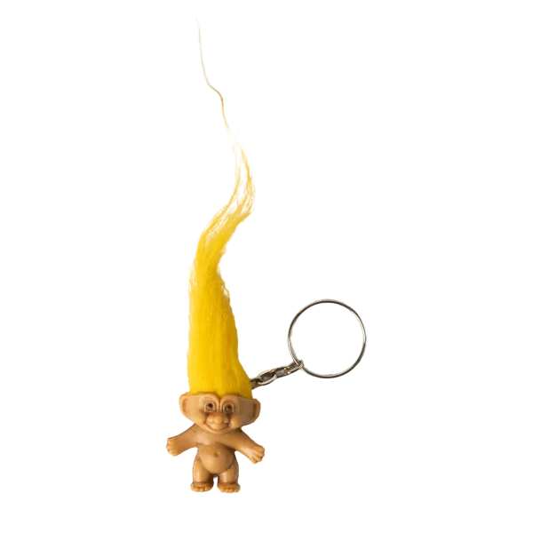 Yellow Hair Troll Doll Keychain