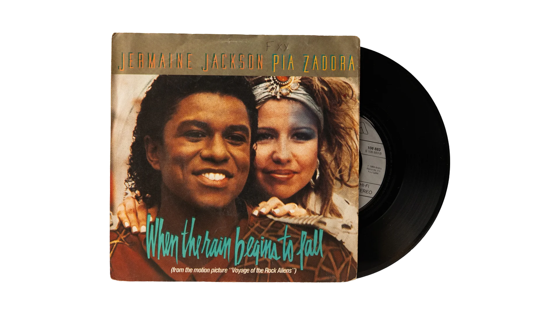 OCT705 DSC03508 Jermaine Jackson & Pia Zadora - When The Rain Begins To Fall 7" Vinyl - Image 1